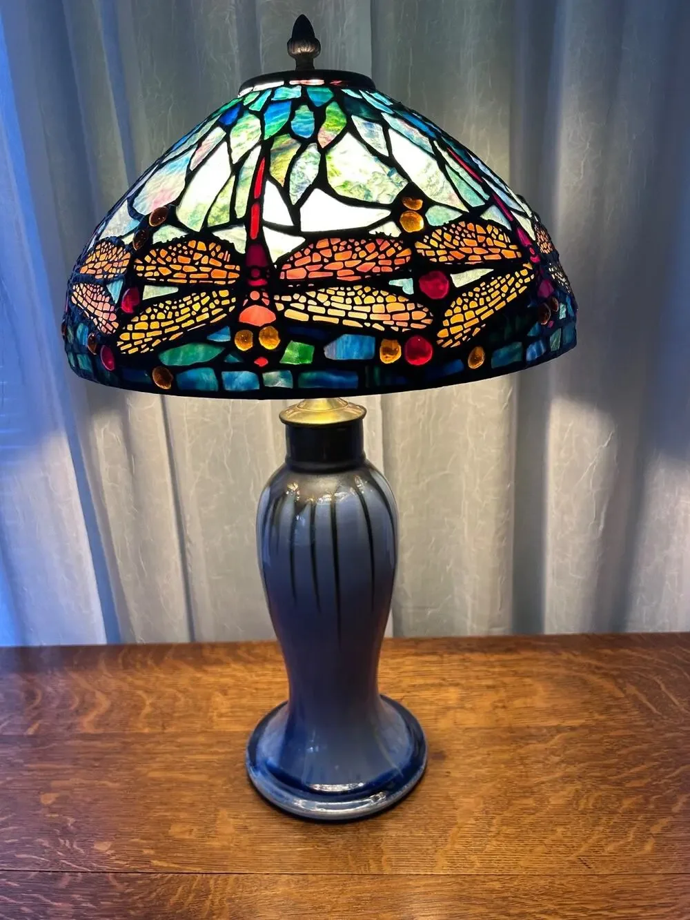 Blue Tiffany Style Dragonfly Hand Made 21